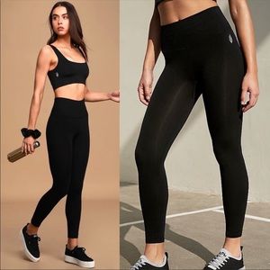 Free People Good Karma Black Leggings WITH logo NWOT